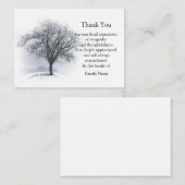 Lonely Tree on Winter Dankeschön Card Mitteilungskarte (Vorne/Hinten)
