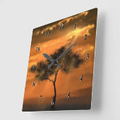 Lonely Tree Sunams Moderne Uhr (Winkel)