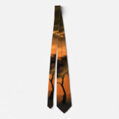 Lonely Tree Sunams Neck Tie - Sonnenaufgang Krawatte (Rückseite)
