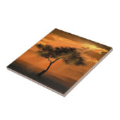 Lonely Tree Sunbeams Ceramic Tile Painting Fliese (Seite)
