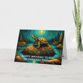 Lonely Turtle Long Distance Friend Geburtstag Karte