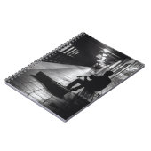 Lonely Violinist Subway Bench Notebook Notizblock (Linke Seite)