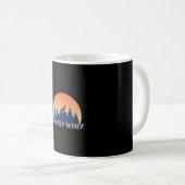 Lonely Wolf Phantastisch Howling Fade Sunset Silho Kaffeetasse (VorderseiteRechts)