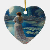 Lonely Woman Looking At Others Valentine Tree Keramik Ornament (Vorne)