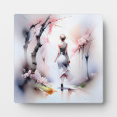 Lonely Woman Walking Fotoplatte (Vorderseite)