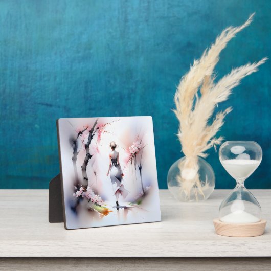 Lonely Woman Walking Fotoplatte (InSitu)