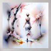 Lonely Woman Walking Poster (Vorne)