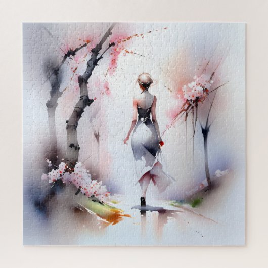 Lonely Woman Walking Puzzle (Vertikal)