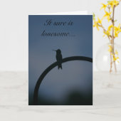 Lonesome Hummingbird Card Karte (Gelbe Blume)