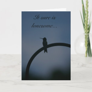 Lonesome Hummingbird Card Karte