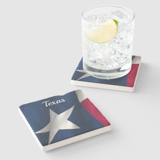 Lonestar Staat Stein Untersetzer (Seitenansicht)