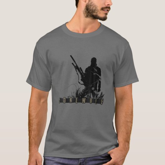 LONEWOLF - Black Sniper T-Shirt (Vorderseite)