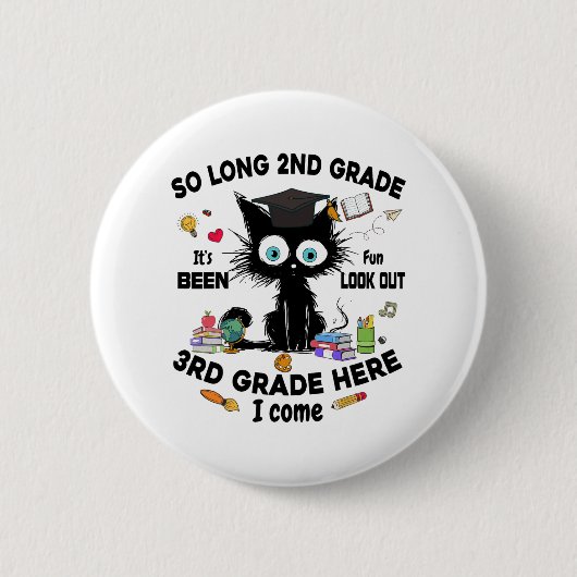 Long 2nd Grade 3. Klasse Hier komme ich Abschluss Button (Vorderseite)