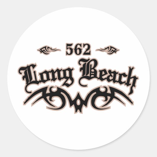 Long Beach 562 Runder Aufkleber (Vorderseite)