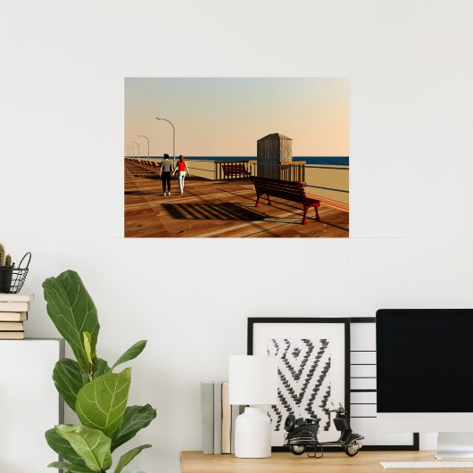 Long Beach Boardwalk, Long Island, New York Poster (Heimbüro)