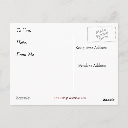 Long Beach Breakers Vintag Postkarte (Rückseite)