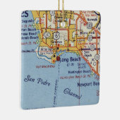 Long Beach CA 50's Map Keramikornament (Rechts)