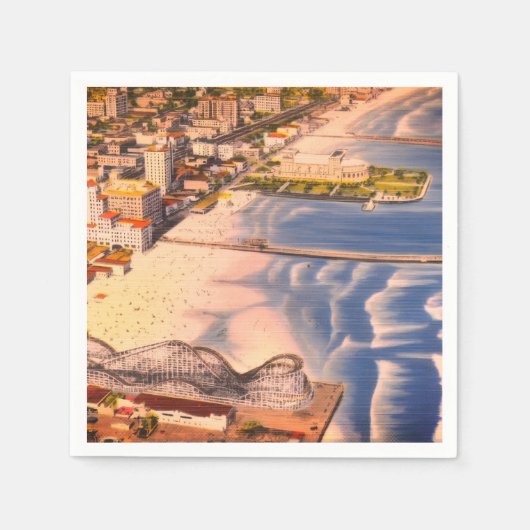 Long Beach, CA Boardwalk (California Dream) Serviette (Vorderseite)