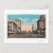 Long Beach, CA - Ocean Boulevard View Postkarte (Vorderseite)