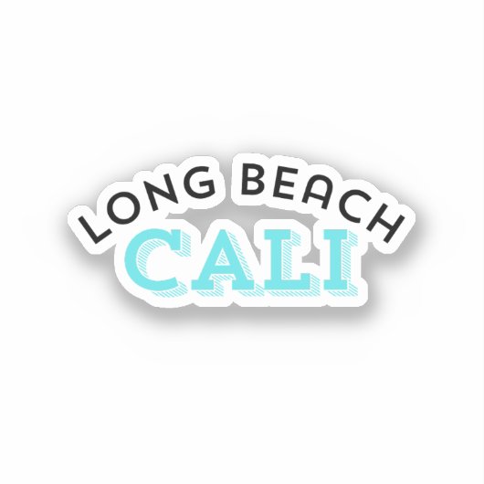 Long Beach California Aufkleber (Vorderseite)