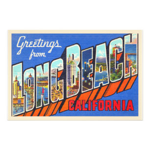 Long Beach California CA Großbuchstabe Postkarte Fotodruck