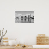 Long Beach, California City Skyline View Poster (Küche)