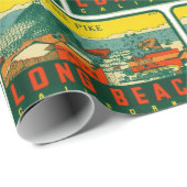 Long Beach California Der Pike Roller Untersetzer Geschenkpapier (Rolleneckpunkt)