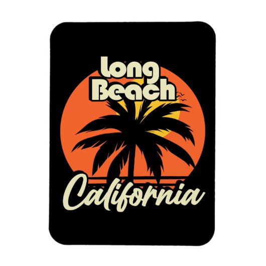 Long Beach California Magnet (Vertikal)