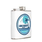 Long Beach California Palm Tree Birds Flachmann (Rechts)