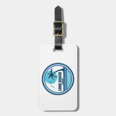 Long Beach California Palm Tree Birds Gepäckanhänger (Vorderseite vertikal)