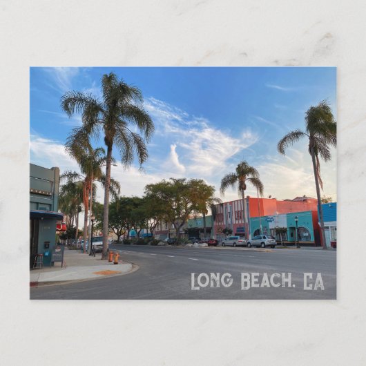 Long Beach California Postkarte (Vorderseite)