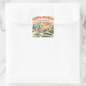 Long Beach California Quadratischer Aufkleber (Tasche)