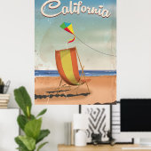 Long Beach California Reiseplakat Poster (Heimbüro)