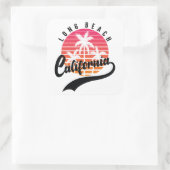 Long Beach, California Retro Sticker (Tasche)