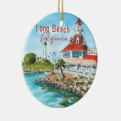 Long Beach California Schmuck Keramik Ornament (Rechts)
