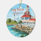 Long Beach California Schmuck Keramik Ornament (Links)