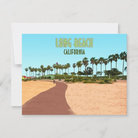 Long Beach California Shoreline Aquatic Park Card (Vorderseite)