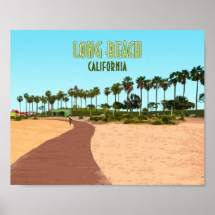 Long Beach California Shoreline Poster