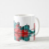 Long Beach California Skyline Kaffeetasse (VorderseiteRechts)