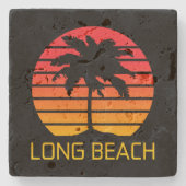 Long Beach California Steinuntersetzer (Vorderseite)