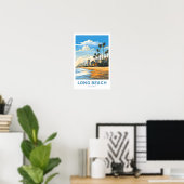 Long Beach California Travel Print Poster (Heimbüro)