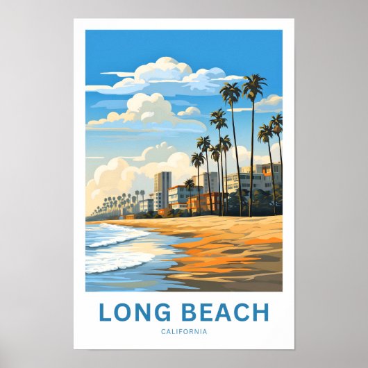 Long Beach California Travel Print Poster (Vorne)
