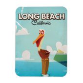 Long Beach California Vintag Pelican Magnet (Vertikal)