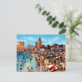 Long Beach California Vintag Postkarte (Stehend Vorderseite)