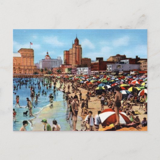 Long Beach California Vintag Postkarte (Vorderseite)