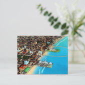 Long Beach California Vintag Postkarte (Stehend Vorderseite)