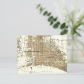 Long Beach California Vintage Karte (Stehend Vorderseite)