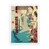 Long Beach, California Vintage Postcar Magnet (Vertikal)