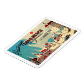Long Beach, California Vintage Postcar Magnet (Linke Seite)