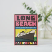 Long Beach, California Vintage Travel Postcard Postkarte (Stehend Vorderseite)